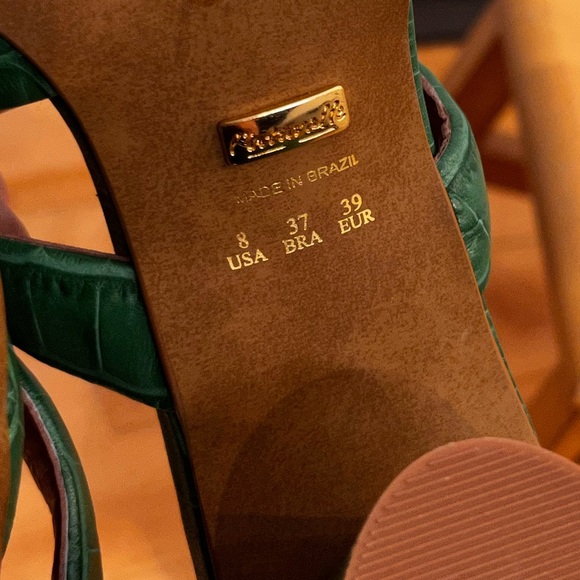 Intervalle Green Croco Heel Sandals - Picture 3 of 3